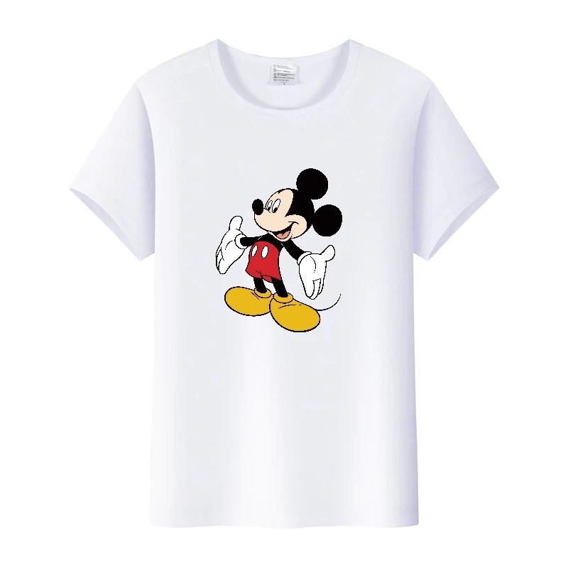 Funny Cartoon Tshirt Top Summer Blouses Short Sleeve T-shirt White Tee Mickey Mouse Graphic Clothes Gift Unisex