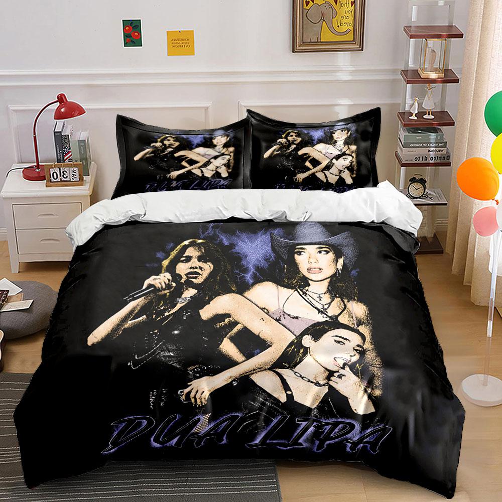 Pop Art Style Female Portrait Bedding Duvet Cover Set Duvet Cover Pillowcases (1*Duvet Cover 2*Pillowcases, without duvet insert)