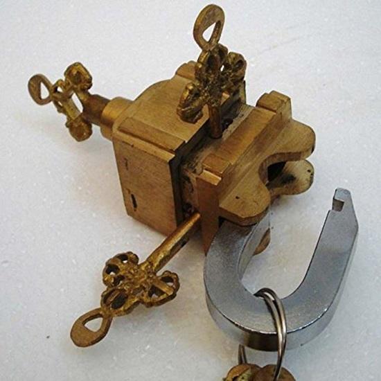 Key Master Padlock Brass Finish