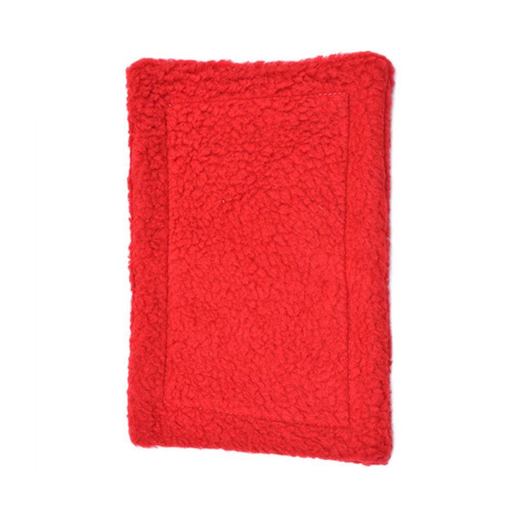 Double-sided Small Pet Warm Mat Plush Hamster Small Mat Guinea Pig Nest Mat Easy to Carry Rectangular Rabbit Bed Cushion Mat