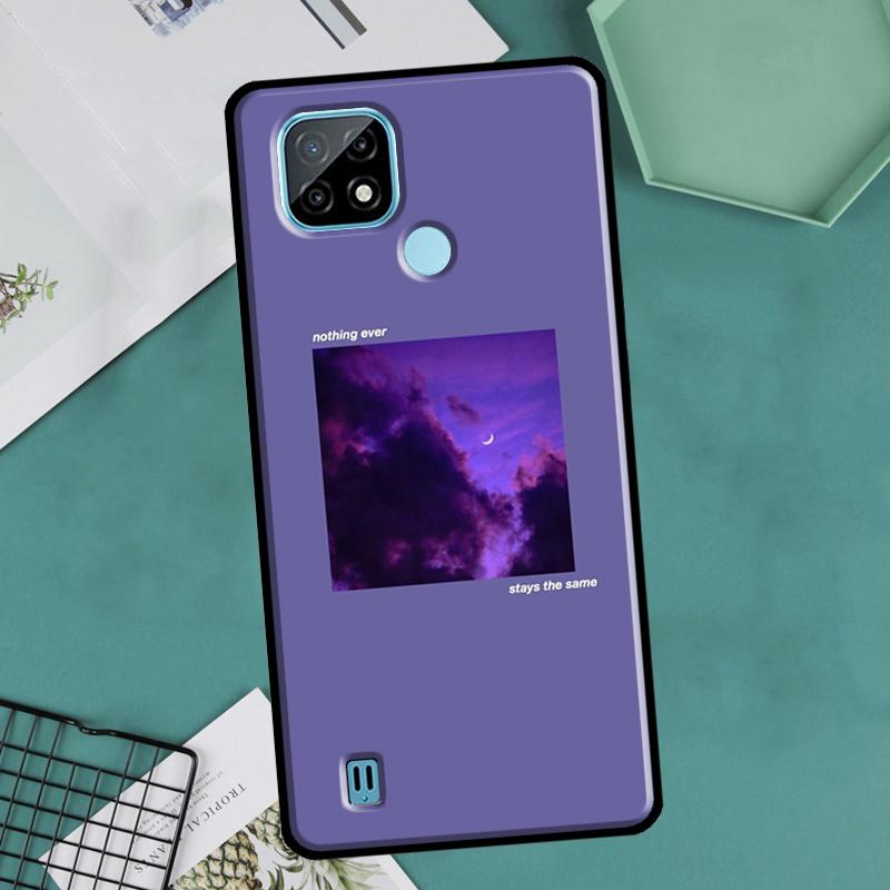 Purple Aesthetic For OnePlus 10 9 Pro 8T 9R 10R Nord2 Case For Realme 8 Pro 9 GT Neo 3 2 Master 8i 9i Cover