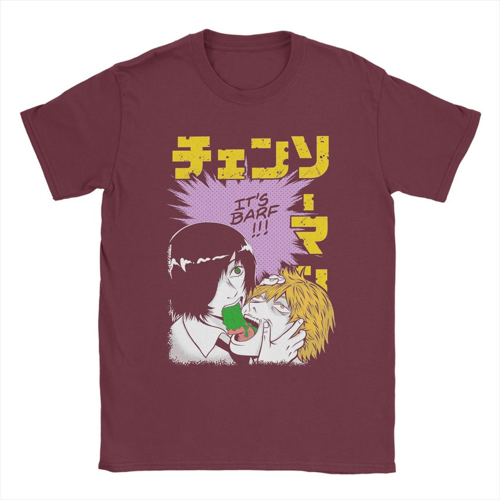 Herren Chainsaw Man Japanischer Manga T-Shirts 100% Baumwolle Kleidung Lustige Kurzarm Rundhals T-Shirts 6XL T-Shirt