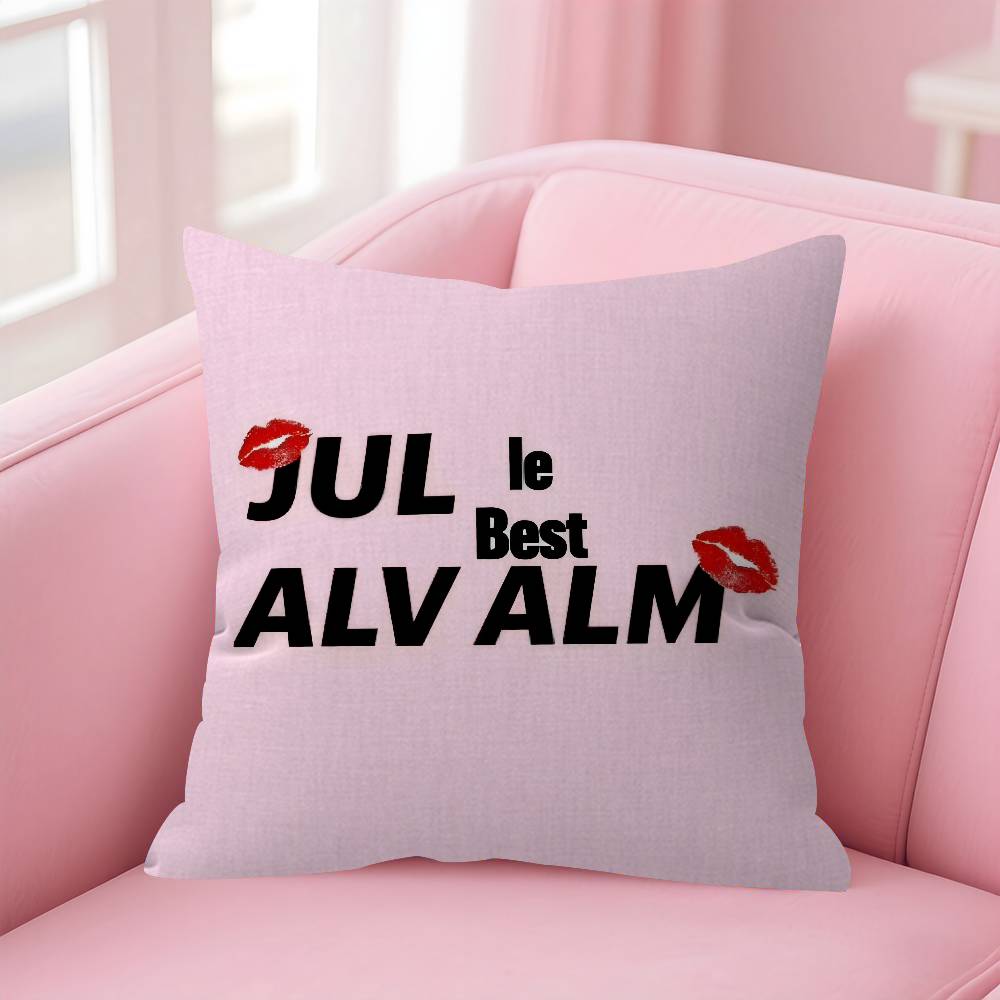 Rapper Jul Logo Pillow Gifts Home Office Furnishings Bedroom Sofa Car Cushion Cover Case 45X45Cm
