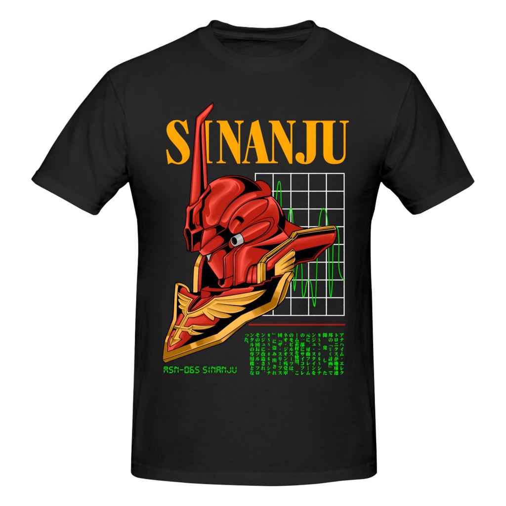 Mecha Warrior Gundam Anime TShirt Cotton Tees Shirt Streetwear Round Neck Tshirt Fashion ShortSleeve Clothes