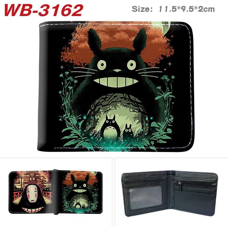 Studio Ghibli Mój sąsiad Totoro Portmonetka Anime Pełnokolorowy Nadruk Krótki Portfel na Karty Uroczy Kreskówkowy Skórzany Puzderko Różowy