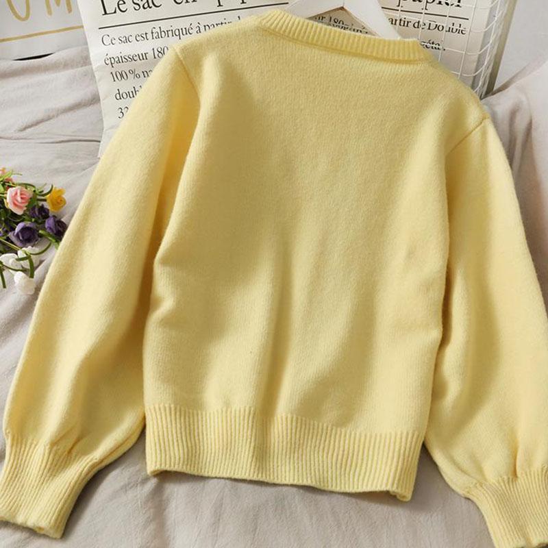 Sweater Cardigan Female 2023 Spring and Autumn Cardigan Women Embroidered Loose Knitted Sweater Women Single Breasted Sweater