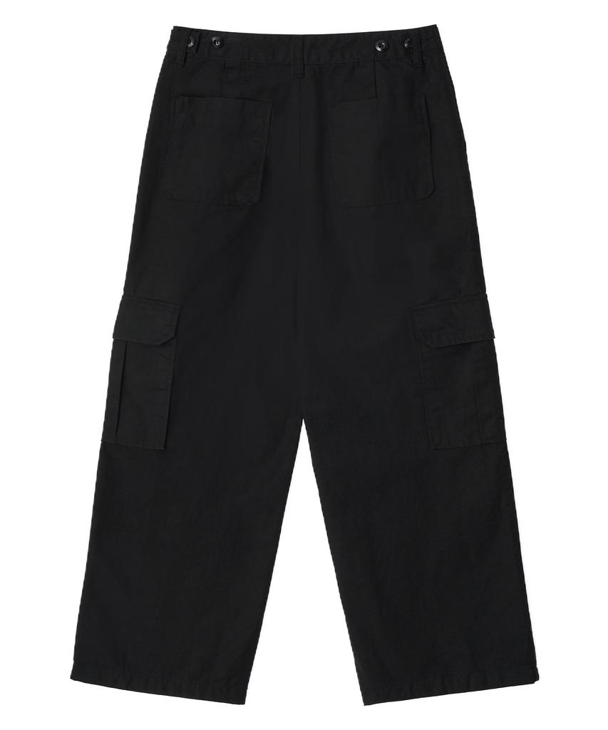 Nyuluki Vintage Cotton Cargo Pants_Black
