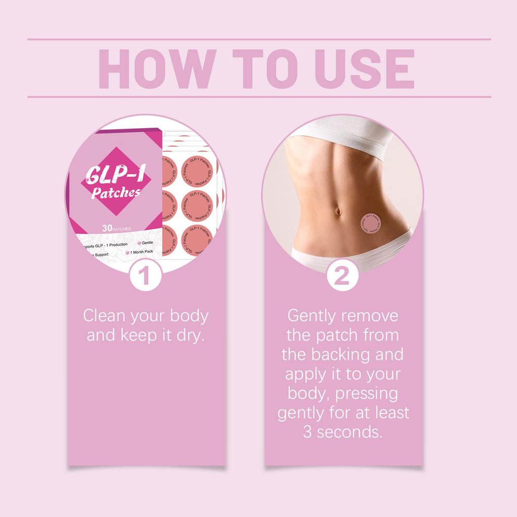 30PCS Body Slimming Patch Natural Extracts GLP-1 Formula Ultra Thin Invisible Weight Management Patch For Women And Men