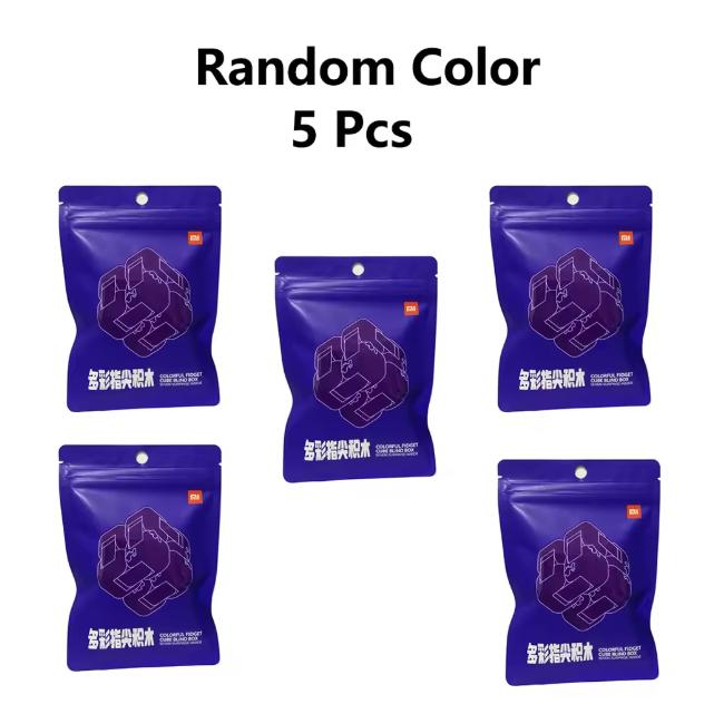 Xiaomi Mitu Colorful Fidget Cube Spinner Seven Surprise Fingertip Building Block Bricks Toy Puzzle Assembling Random Color