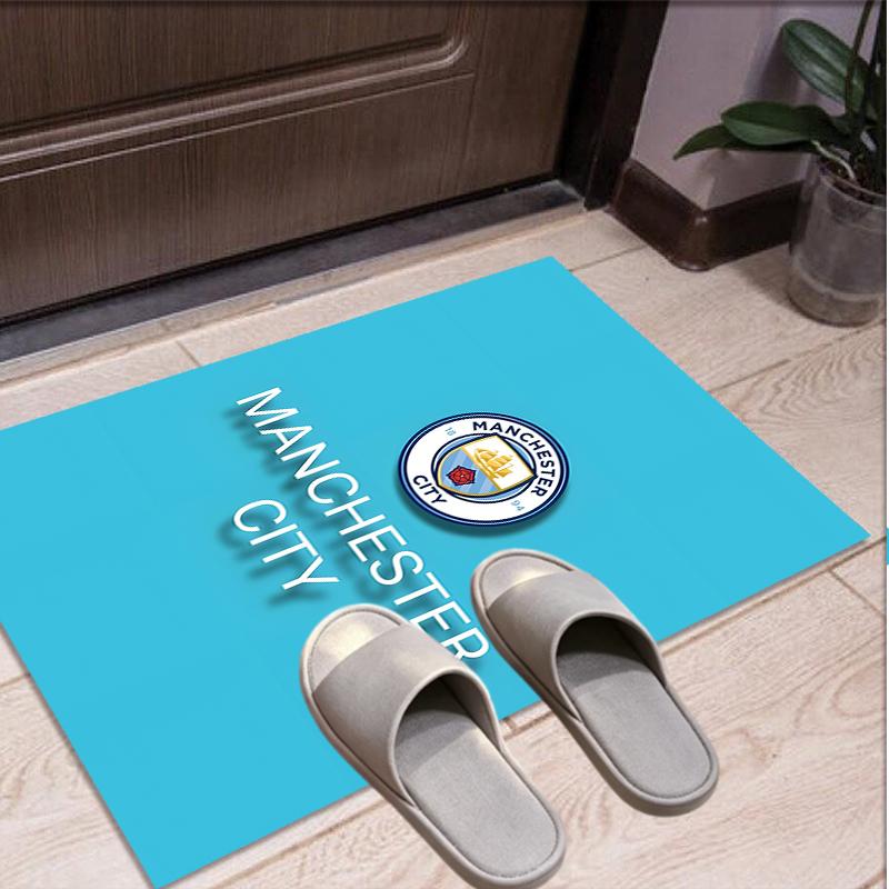 Manchester City FC Pattern Rug, Indoor/Outdoor Mat, for Picnic, Gameroom, Bedroom, Office, Living Room, Home Decor Carpet, Birthday Gift
