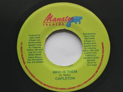 7inch Record CAPLETON - Who Is Them NONE Manatee Records Jamaica Reggae, Ska & Dub Used