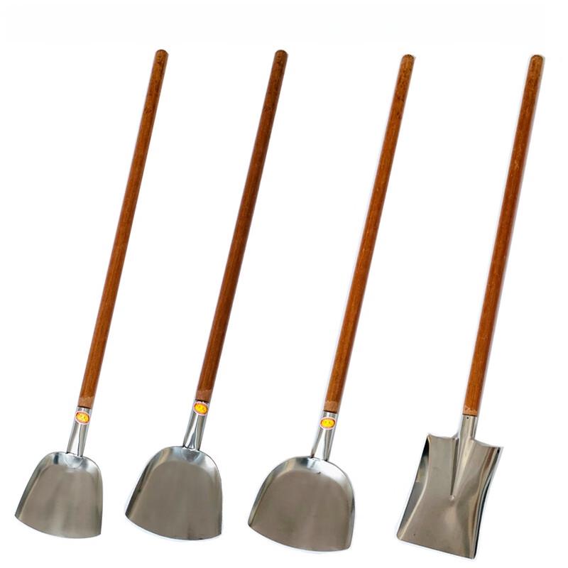 MOLUONA Stainless Steel Wooden Handle Wok Spatula