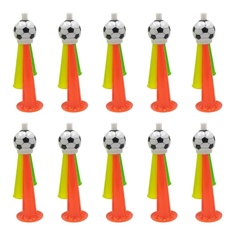 Set Of 10 Colorful Stadium Horns Random Color Soccer Fan Trumpet For Football Game And Group Gatherings