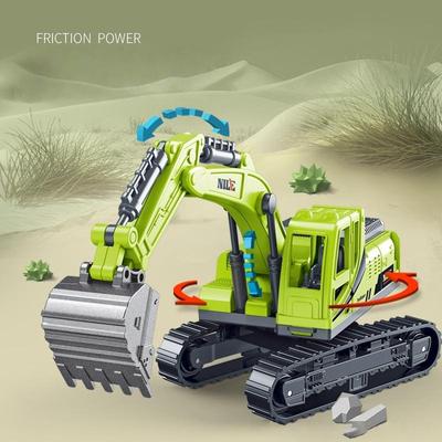 1 Set Little Boy Electric Excavator Car Engineering Vehicle Large Alloy Remote Control Excavator Toy Car Children'S Shovel
