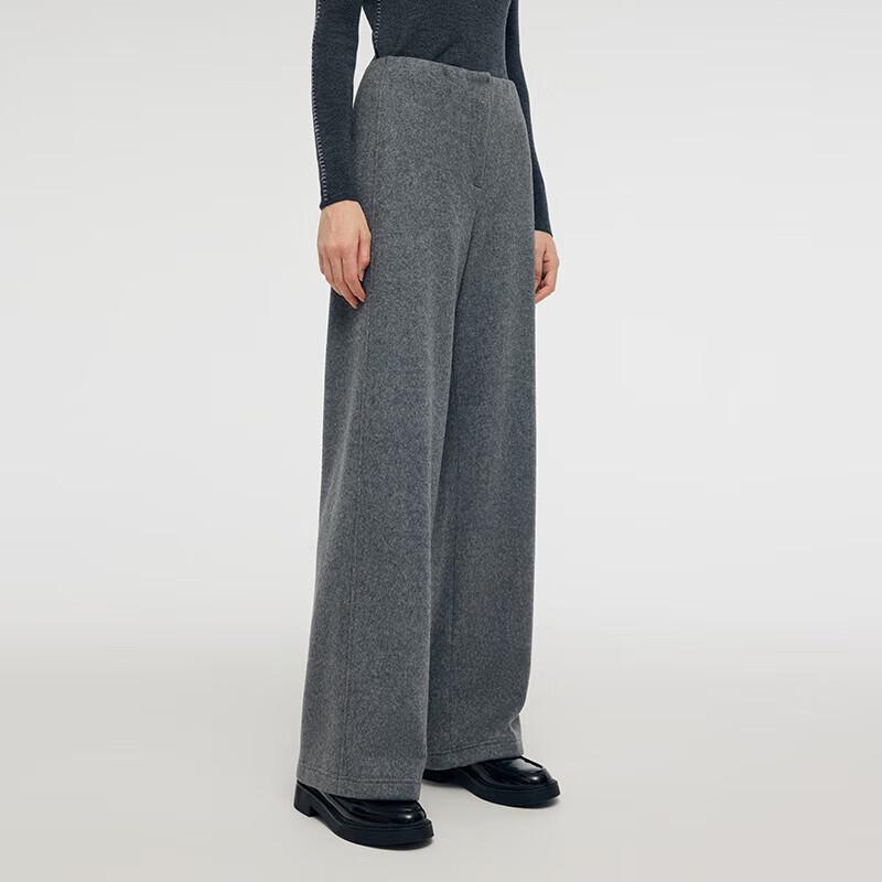 GOELIA Women's Winter Wool Blend Wide-Leg Pants