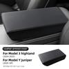 Leather Armrest Box Protective ABS Cover For Tesla Model 3 Model Y 2017-2025 Highland 2025 Juniper 2025 Arm Rest Lid Accessories
