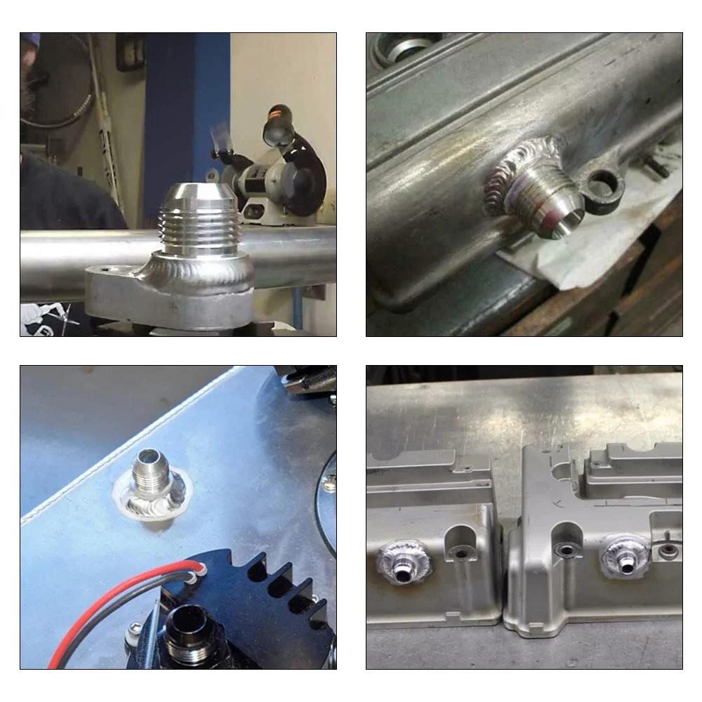 1PCS  Male Billet Stainless Steel Straight Male Weld Fitting AN6 AN8 AN10 AN12 AN16 AN20 Adapter Weld Bung Nitrous Hose Fitting