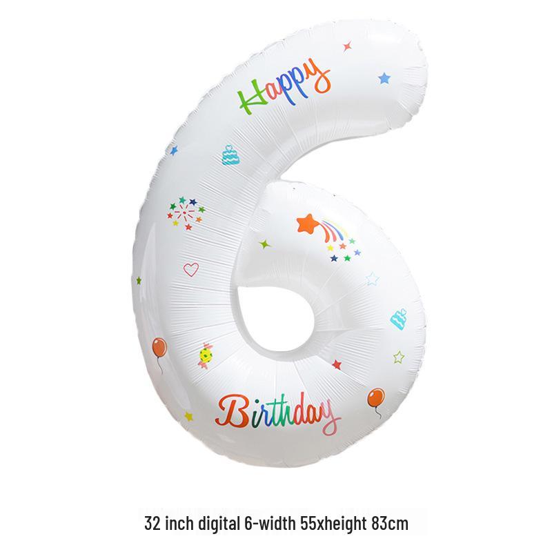 32" Rainbow Jelly Gradient Aluminum Foil Balloon for Birthday, Festival, Wedding Party Decorations
