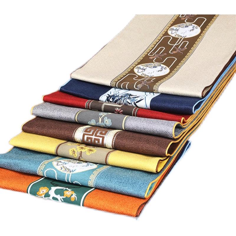 New Chinese Style Table Flag Modern Minimalist Zen Style Waterproof Tea Mat Long Tea Table Fabric Art Tablecloth