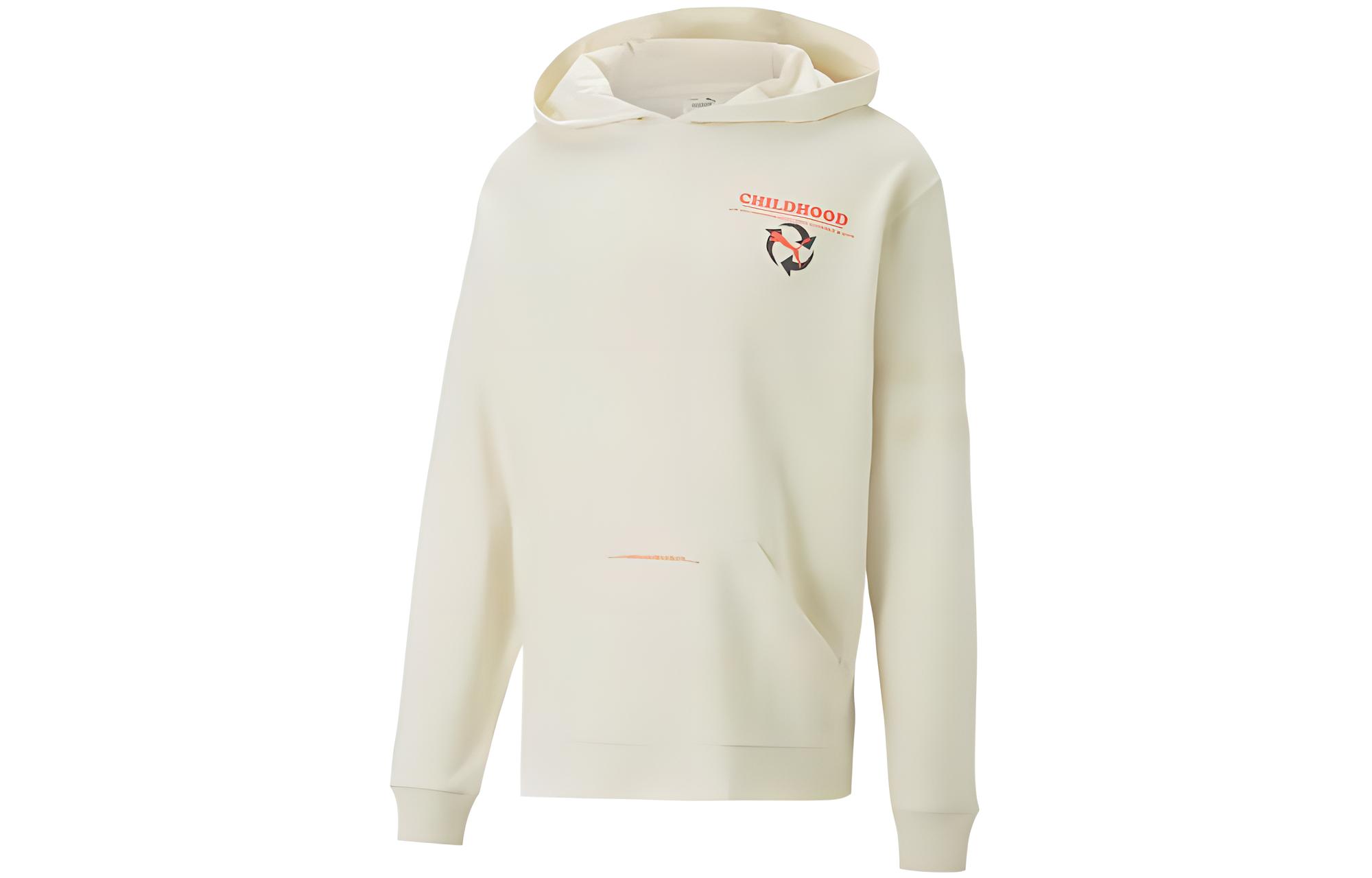 PUMA Sweatshirts Men s Beige Hooded Moderate Other 536831-01 XL