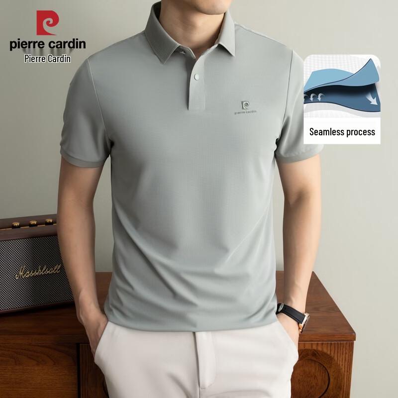 Pierre Cardin Men s Solid Polo Collar Short Sleeve T-Shirt XL /180 серый