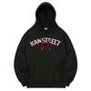 Khb0169 Lettering Roseblood Fleece Hoodie Black