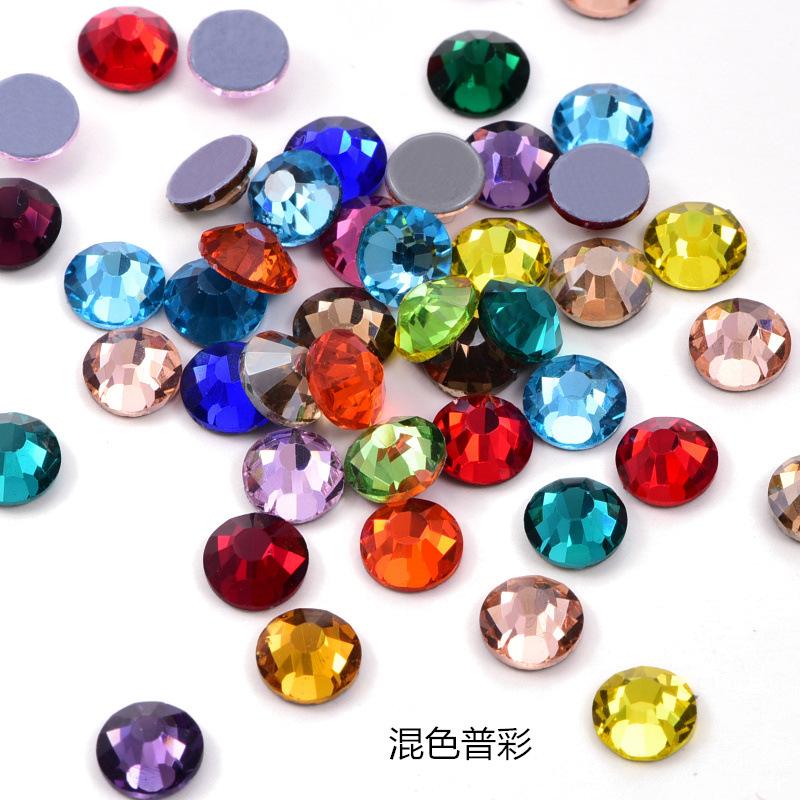 Imitation Austrian Hot Diamond Manicure Glass Flat Bottom Drill Adhesive Rhinestone Diy Clothing Accessories Hot Melt Adhesive Bottom Drill