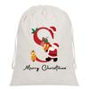 5pcs Large Letter Drawstring Bag Cloth Bag Party Festival Supplies Bag Christmas Gift Bag Santa Claus Bag