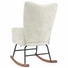 Vidaxl Rocking Armchair, Cream, Upholstered with Velvet