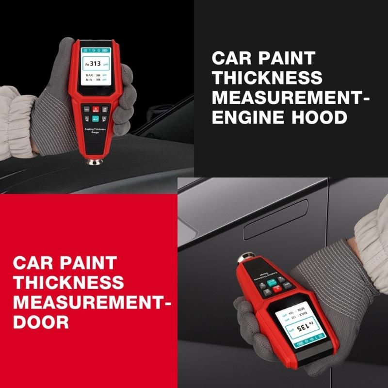 Automotive Paint Thickness Gauge With High Precisions Measurement 0-1500UM TesterFor Car Body Coating