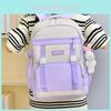 Casual Urban Style Nylon Backpack With Letter Pattern And Padded Shoulder Straps For Students