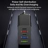 Fast Charger for Android & Apple - 3 USB + 2 Type-C Ports, Compatible with UK, US, EU.