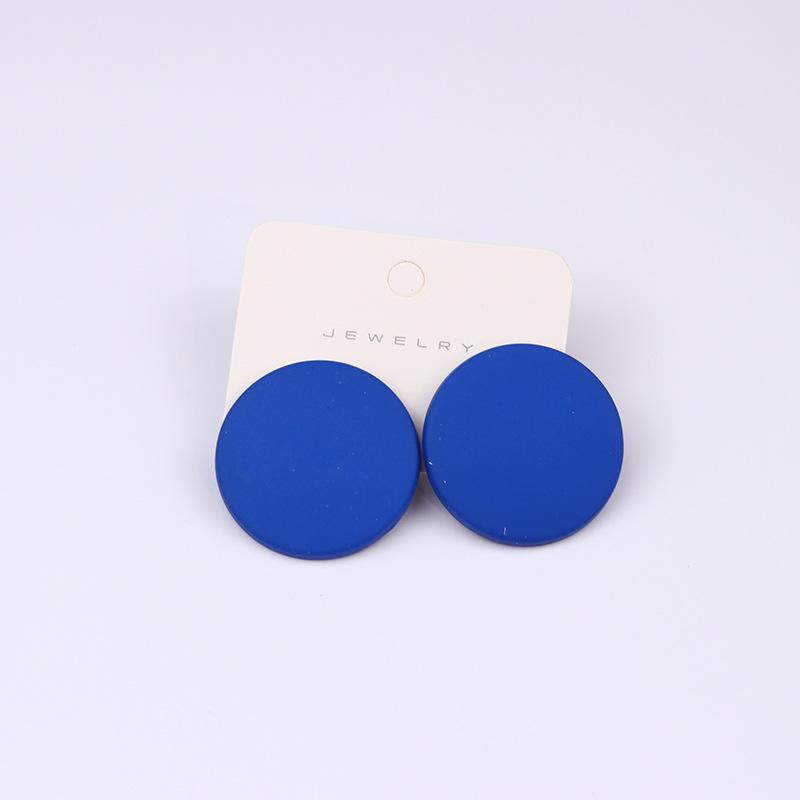 New 20 Color Fashion Acrylic Personality Candy Color Earrings for Women Big Round Colorful Stud Earrings Party Piercing Jewelry