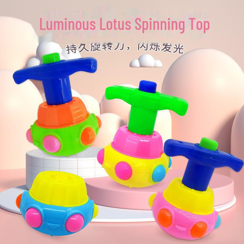 Colorful Flashing UFO Gyroscope Toy with Music for Kids