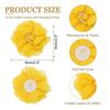 12/30pcs Chiffon Flowers Rhinestone Pearl Sewing Fabric Flowers Artificial Appliques Embellishment for Clothing Wedding Craft 2"
