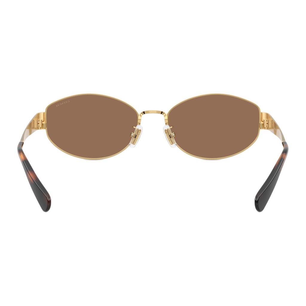 Coach 7192D C Logo Metal Irregular Shape Sunglasses Unisex sunglasses Gold 0HC7192D-944113