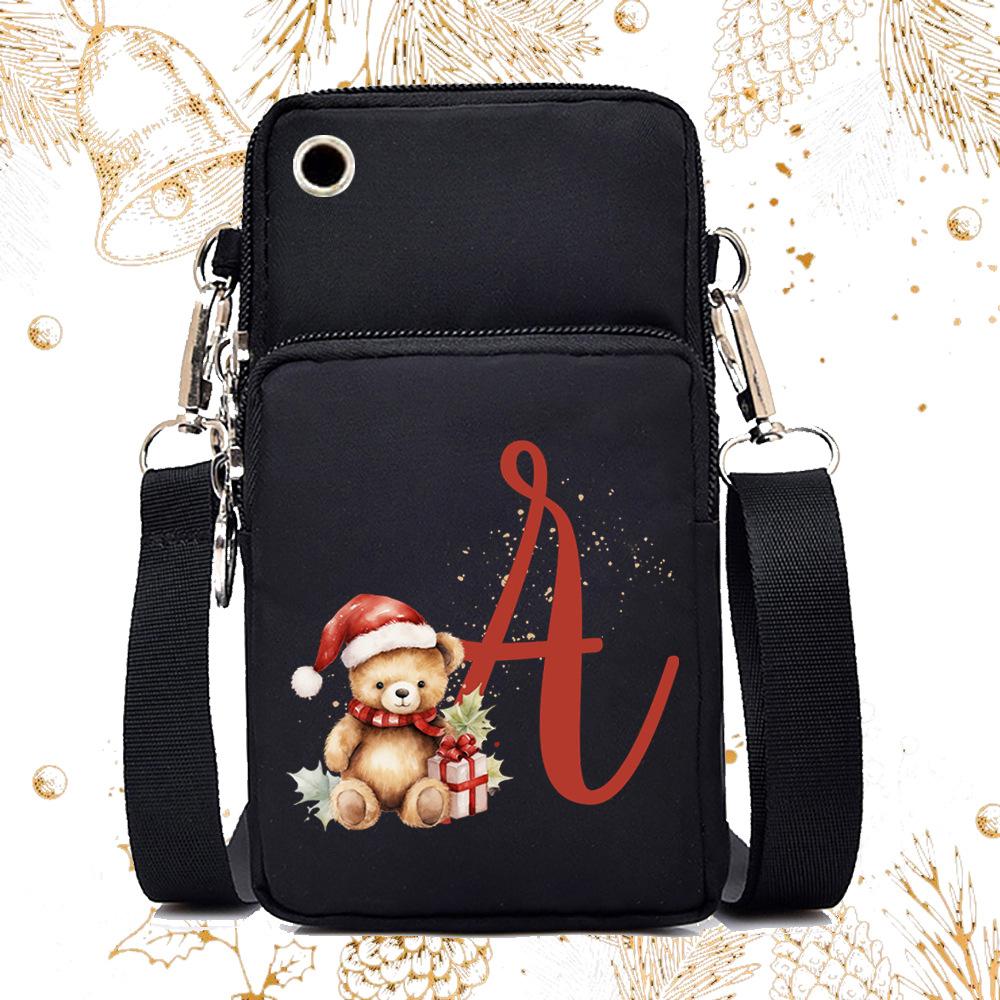 

Christmas 26 English letter printing trend multifunctional messenger bag casual No specification
