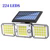 Outdoor Solar Lights 224/342LEDS Dual induction Solar Motion Sensor Lights Solar Wall Lamp With 3 Modes Waterproof Flood Lights
