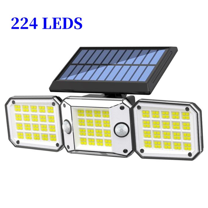 Outdoor Solar Lights 224/342LEDS Dual induction Solar Motion Sensor Lights Solar Wall Lamp With 3 Modes Waterproof Flood Lights