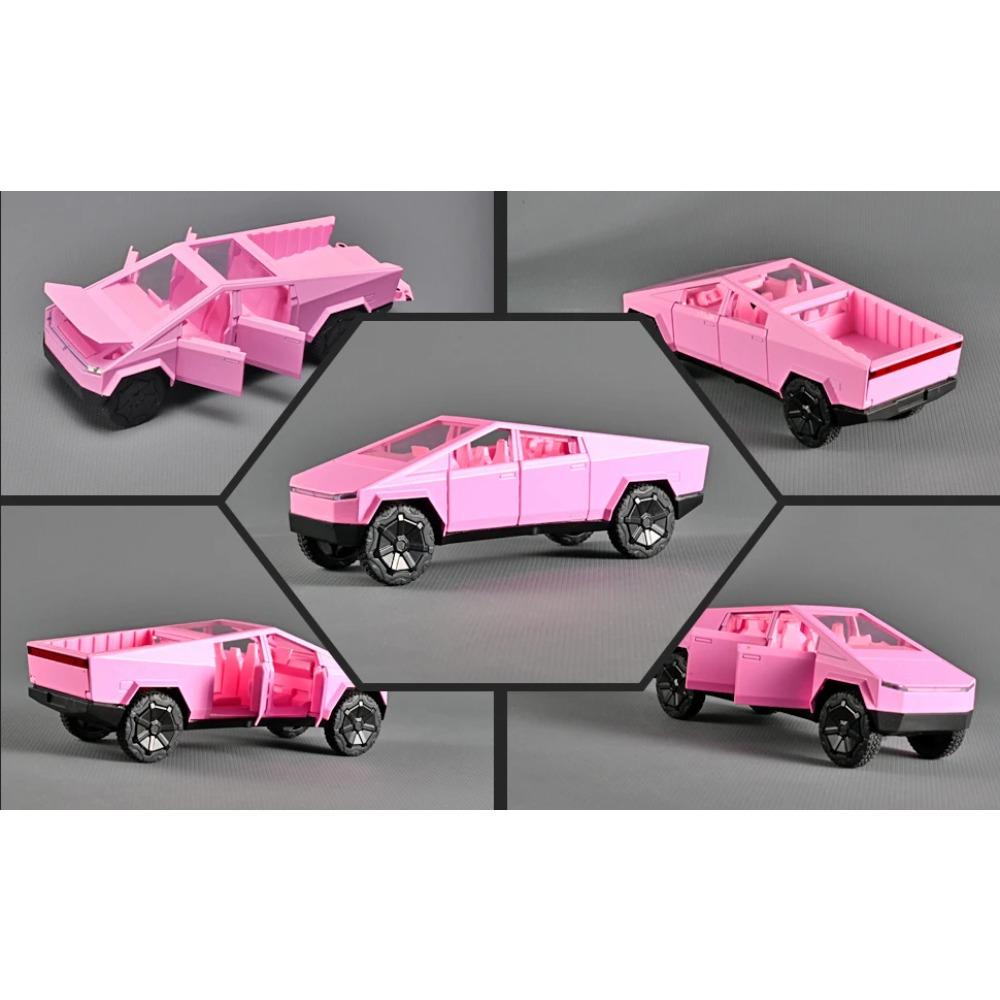 1/32 Tesla Cybertruck Toys Diecast Model Car Alloy Metal Pickup Truck Colorful Indoor Desktop Display Collection Game for Children Boy