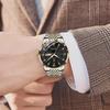 POEDAGAR Luxury Business Man Watch Stainless Steel Week Date Men's Wristwatch Waterproof Luminous Fashion Quartz Watches for Men