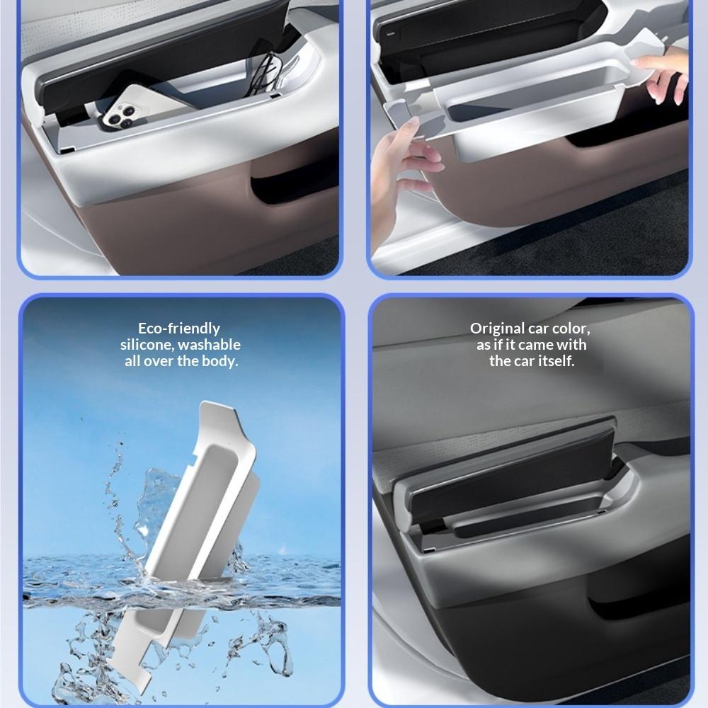 Fit For ZEEKR 7X Cup Holder Wireless Charging Pad Center Console Lower Storage Box Armrest Box Cover Door Organizer