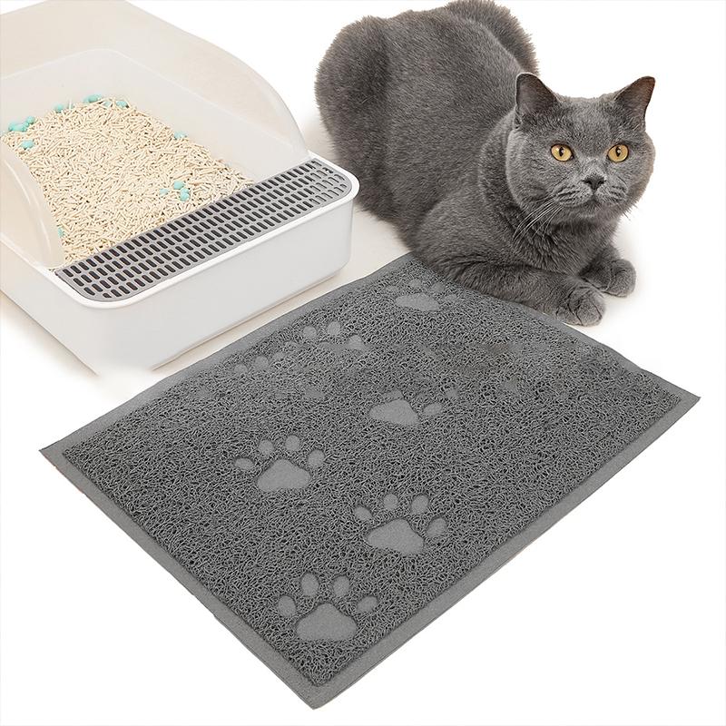 Katzenstreumatte für Haustiere, wasserdicht, aus PVC, faltbar, Katzenstreu-Auffangbett, rutschfeste Sandunterlage, waschbar, für Haustiere
