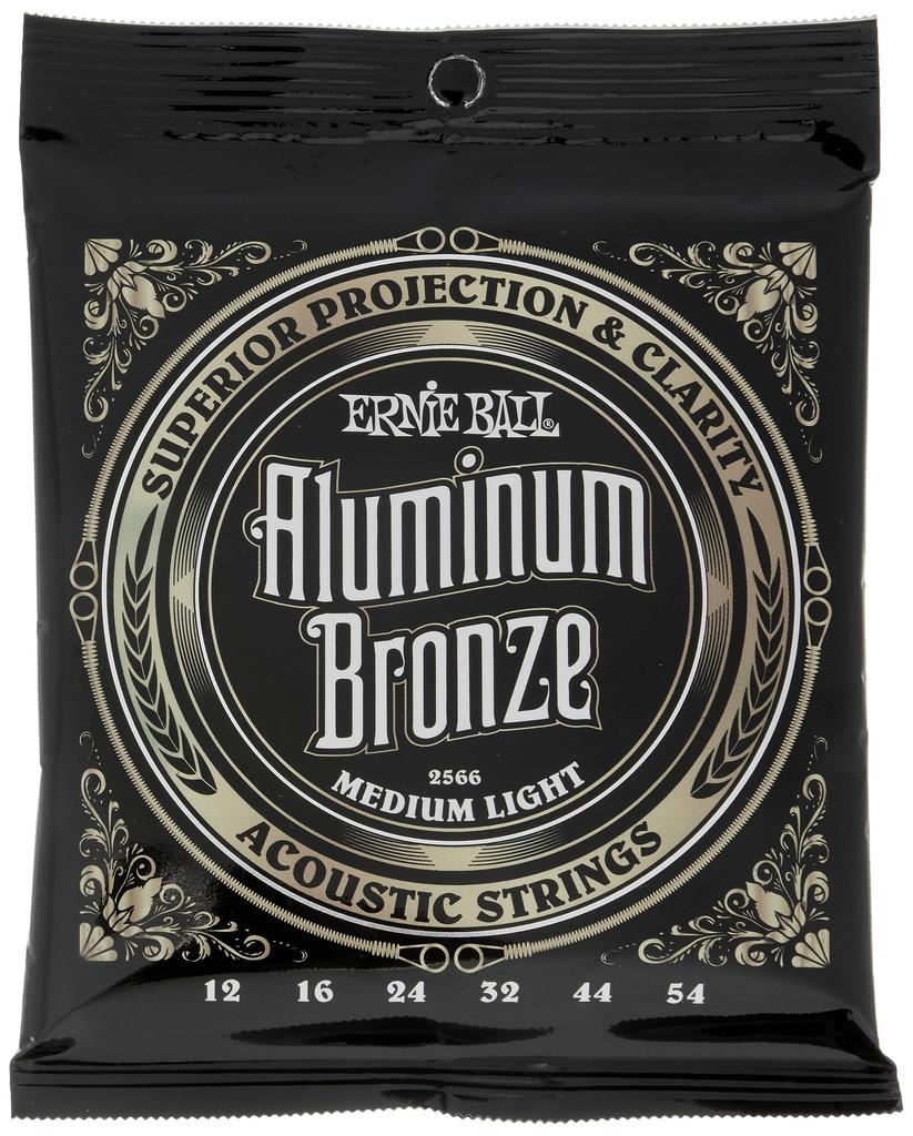 ERNIE BALL 2566 Acoustic Guitar Strings EARTHWOOD ALUMINUM BRONZE MEDIUM LIGHT [Genuine Product] (12-54)
