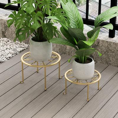 46025 Pcs Flowerpot Stand Hollow Out Stable Anti-skid Max Load Bearing Wide Platform Metal Plant Holder Round Flower Pot
