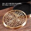 Stylish Brass Incense Burner with Lid, Buddhist Altar Decor, Openwork Design, Holds Incense Cones, Sticks, and Swirls, Copper, Auspicious Ornament