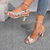 New High-heeled Women's Sequined Sandals with Elegant Style