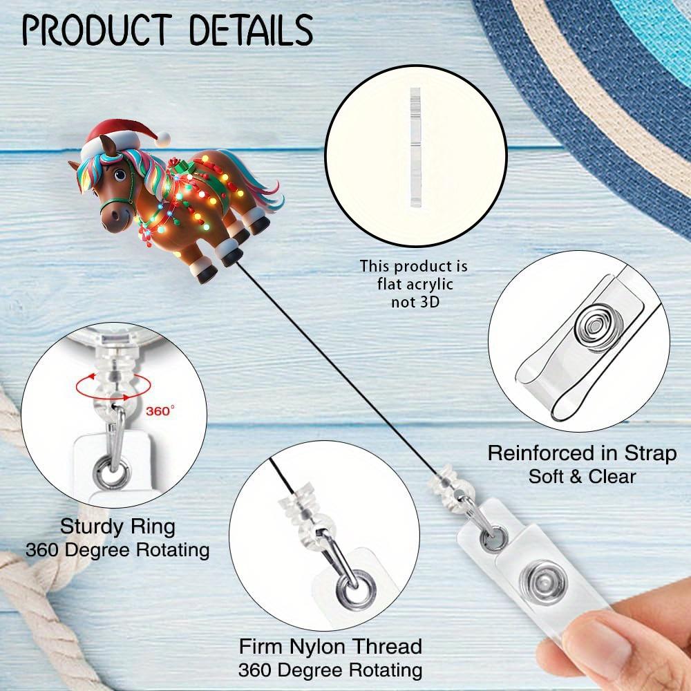 Fashionable Horse Badge Clip with Heart Anatomy Design. Durable Acrylic for Nurses and Doctors.