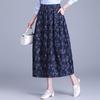 New Arrival: Dark Blue High Waist A-line Lantern Skirt
