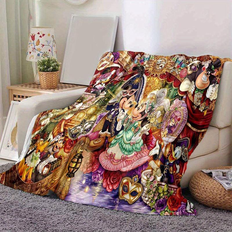 

Mickey & Minnie Blanket - Soft, Warm Flannel Throw for Couch, Bed, Travel, Camping | All-Season Cozy Nap Blanket 100x150cm